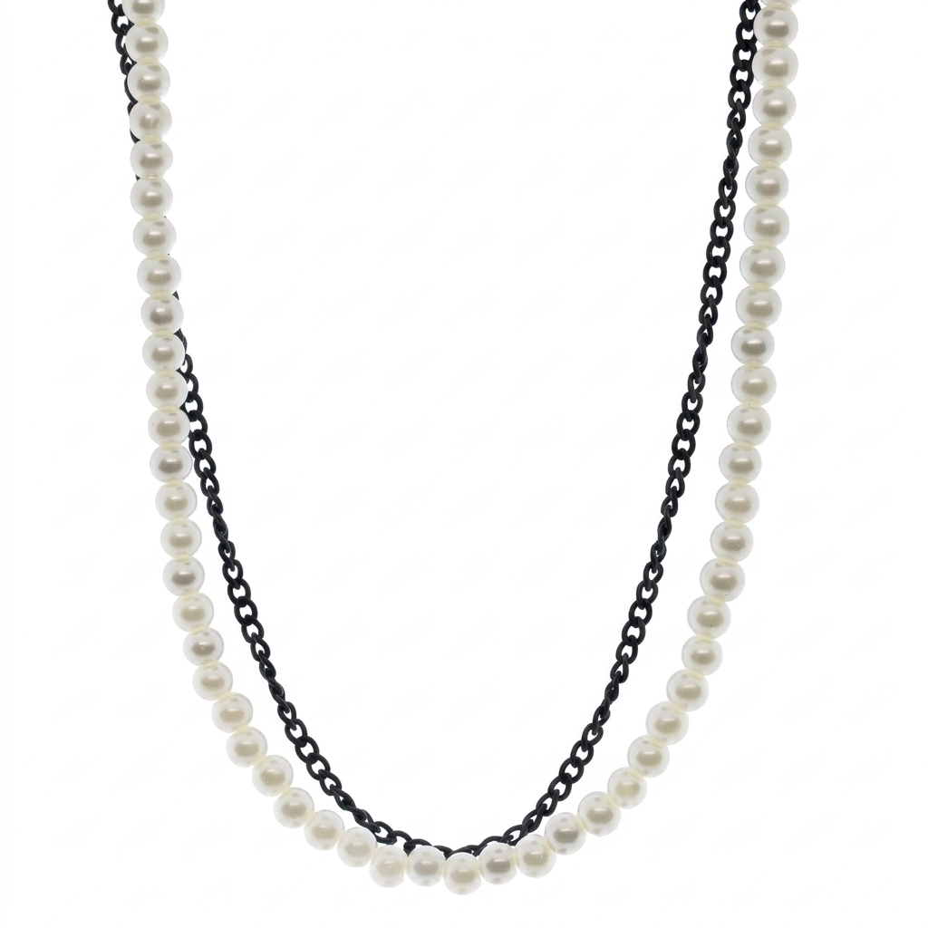 Perla Double Chain 6mm (Black)