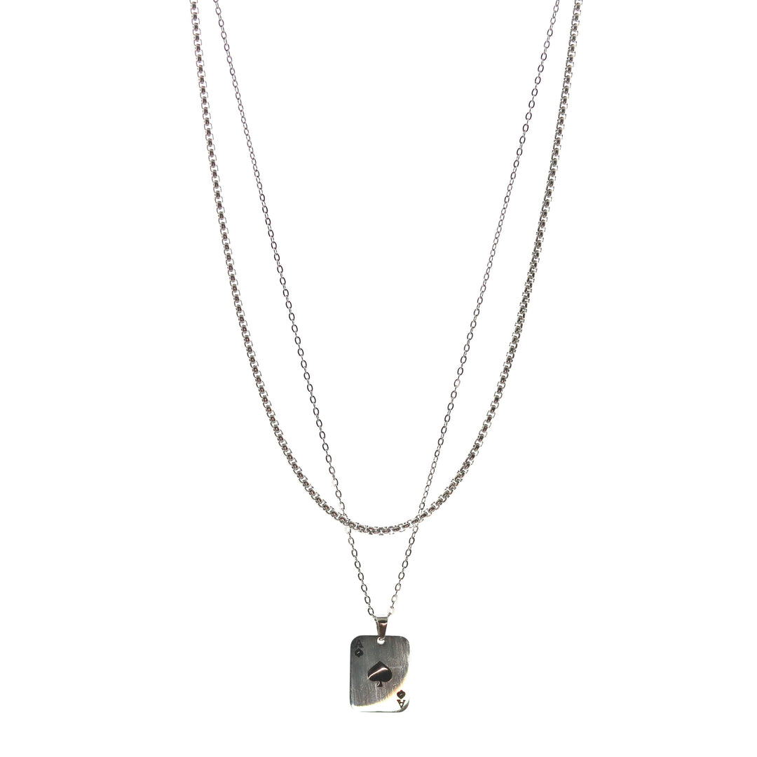 Ace Double Chain (Silver-Black)