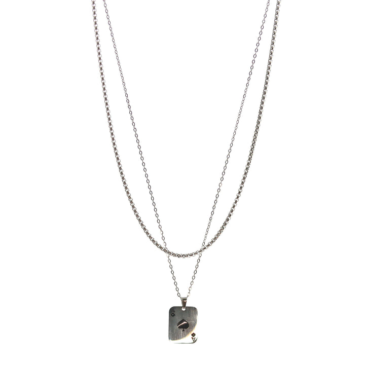 Ace Double Chain (Silver-Black)