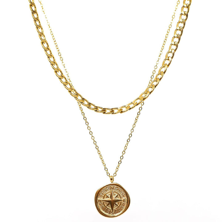 Compass Double Chain (Gold)
